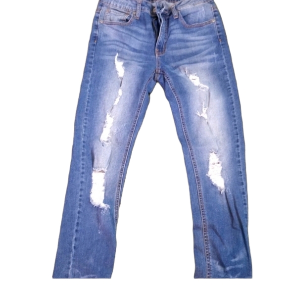 Altar'd State Womens Distressed Jeans Size 25 Blue Denim - Picture 1 of 5